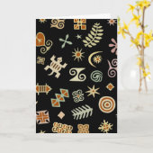 Afrikaanse Adinkra-symbolen Kaart (Gele Bloem)