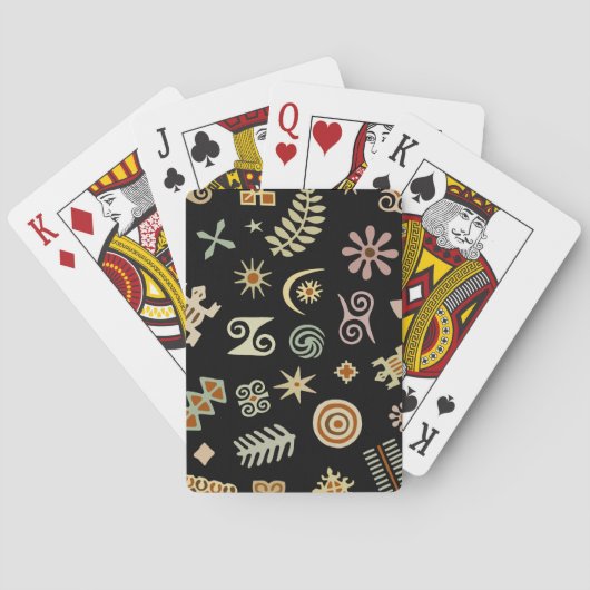 Afrikaanse Adinkra-symbolen Pokerkaarten (Achterkant)
