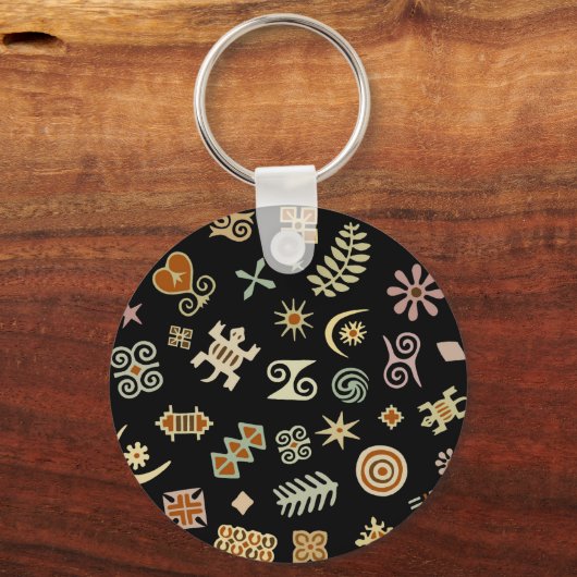 Afrikaanse adinkra-symbolen sleutelhanger (Voorkant)