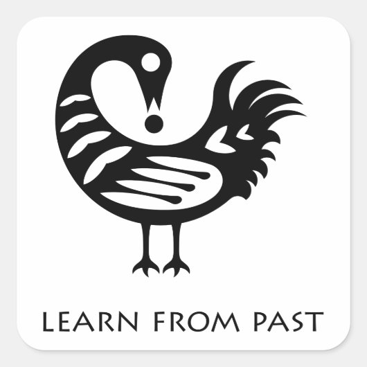 Afrikaanse Adinkra Symbool sankofa Sticker (Voorkant)