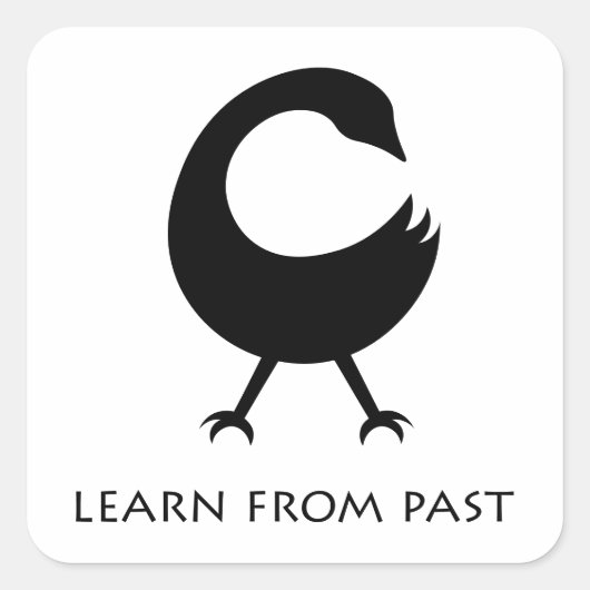 Afrikaanse Adinkra Symbool Sankofa Sticker (Voorkant)