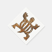 Afrikaanse Adinkra symbool van aanpassingsvermogen Servetten (Hoek)