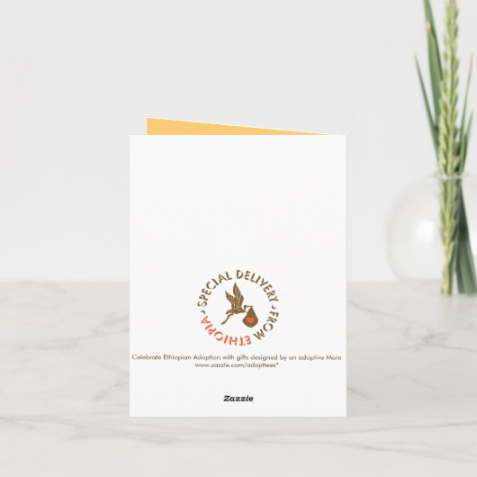 afrikaanse adoptie-Kaarten Aankondiging (Achterkant)