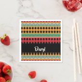 Afrikaanse afdruk gepatterd servet (Insitu)