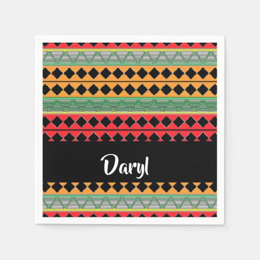 Afrikaanse afdruk gepatterd servet (Voorkant)