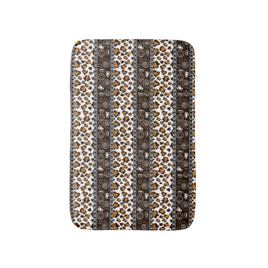 Afrikaanse afdruk met een cheetah-huidpatroon badmat (Voorkant Verticaal)