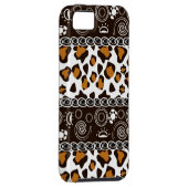 Afrikaanse afdruk met een cheetah-huidpatroon Case-Mate iPhone case (Back/Rechts)