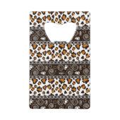 Afrikaanse afdruk met een cheetah-huidpatroon creditkaart flessenopener (Voorkant)