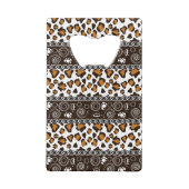 Afrikaanse afdruk met een cheetah-huidpatroon creditkaart flessenopener (Achterkant)