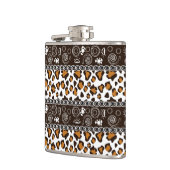 Afrikaanse afdruk met een cheetah-huidpatroon heupfles (Links)