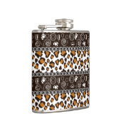 Afrikaanse afdruk met een cheetah-huidpatroon heupfles (Rechts)