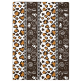 Afrikaanse afdruk met een cheetah-huidpatroon klembord (Achterkant)