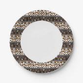 Afrikaanse afdruk met een cheetah-huidpatroon papieren bordje (Voorkant)