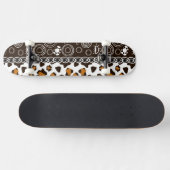 Afrikaanse afdruk met een cheetah-huidpatroon persoonlijk skateboard (Horizontaal)