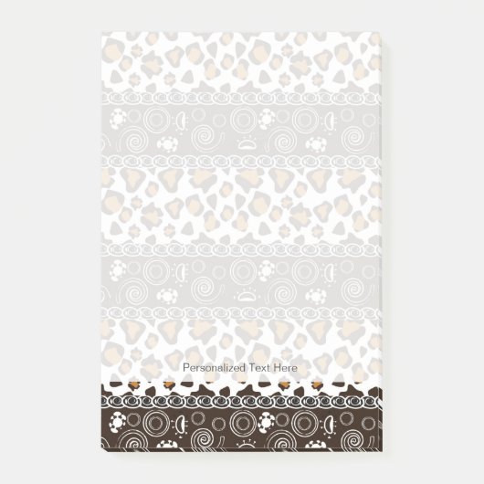 Afrikaanse afdruk met een cheetah-huidpatroon post-it® notes (Voorkant)