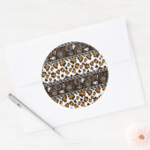Afrikaanse afdruk met een cheetah-huidpatroon ronde sticker (Envelop)