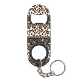 Afrikaanse afdruk met een cheetah-huidpatroon sleutelhanger flessenopener (Achterkant)