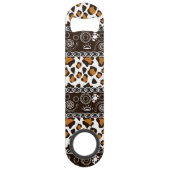 Afrikaanse afdruk met een cheetah-huidpatroon speed flessenopener (Achterkant)