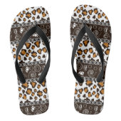 Afrikaanse afdruk met een cheetah-huidpatroon teenslippers (Voetbed)