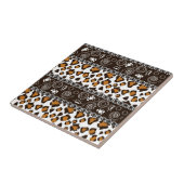 Afrikaanse afdruk met een cheetah-huidpatroon tegeltje (Zijkant)