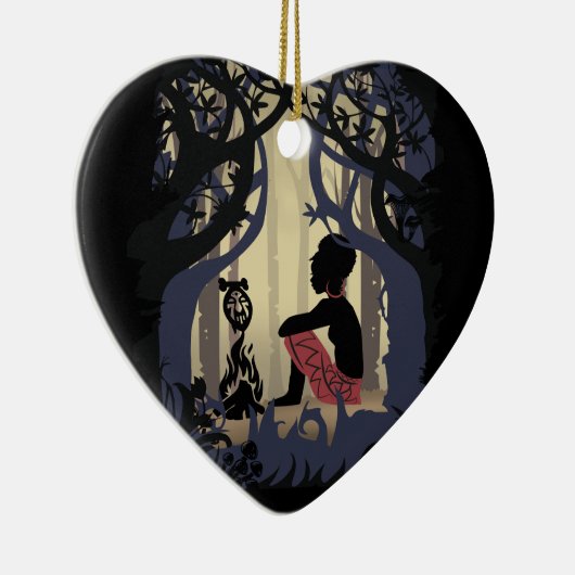 Afrikaanse Alice in Wonderland Keramisch Ornament (Rechts)