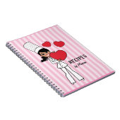 -Afrikaanse American Baker Girl-laptop Notitieboek (Rechterzijde)