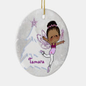 Afrikaanse American Ballerina kerstornament Keramisch Ornament (Rechts)