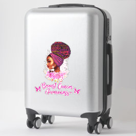Afrikaanse American Breast Cancer Awareness Woman  Sticker