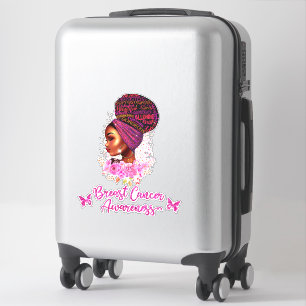 Afrikaanse American Breast Cancer Awareness Woman Sticker
