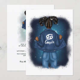 Afrikaanse American Cancer Zodiac Sign Birthday Pa Kaart