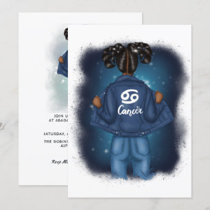 Afrikaanse American Cancer Zodiac Sign Birthday Pa Kaart