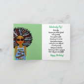 Afrikaanse American Fly Birthday Card Kaart (Binnen)