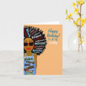Afrikaanse American Fly Birthday Card Kaart (Gele Bloem)