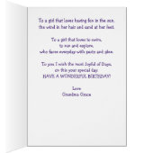 Afrikaanse American Girl Beach Birthday (Binnen (Rechts))