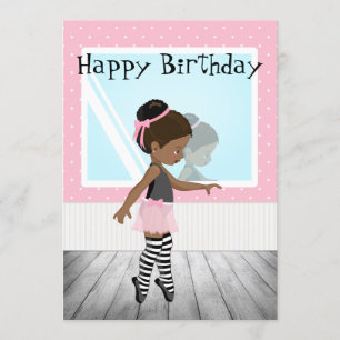 Afrikaanse American Girl's Birthday Card Kaart