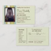 Afrikaanse American Hair Salon Appointment Card Afsprakenkaartje (Voorkant / Achterkant)