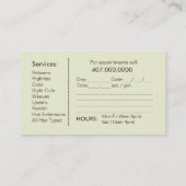 Afrikaanse American Hair Salon Appointment Card Afsprakenkaartje (Achterkant)