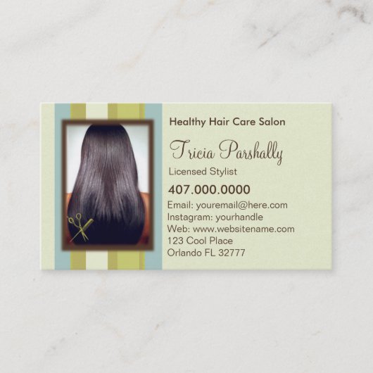 Afrikaanse American Hair Salon Appointment Card Afsprakenkaartje (Voorkant)