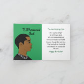 Afrikaanse American Son Birthday Card Kaart (Binnen)