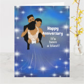 Afrikaanse American Starry Skies Jubileum Card Kaart (Gele Bloem)