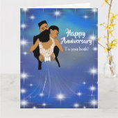 Afrikaanse American Starry Skies Jubileum Card Kaart (Gele Bloem)