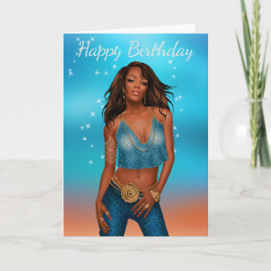Afrikaanse American Woman's Birthday Card Kaart
