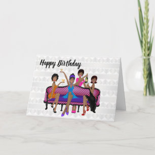 Afrikaanse American Woman's Birthday Card Kaart