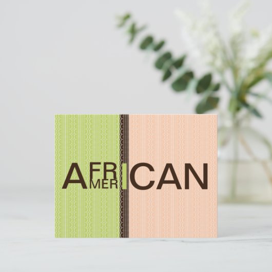 Afrikaanse Amerikaan Briefkaart (Staand voorkant)