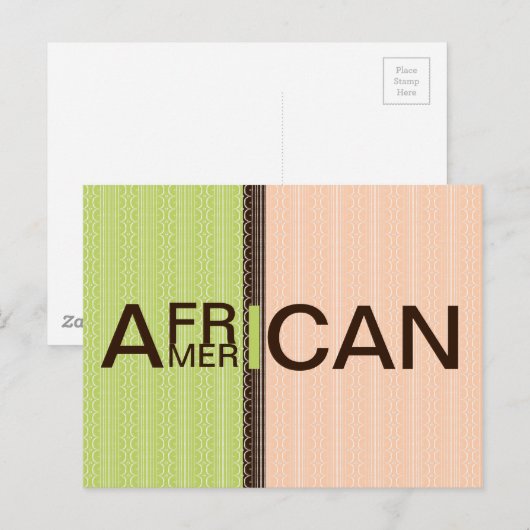 Afrikaanse Amerikaan Briefkaart (Voorkant / Achterkant)