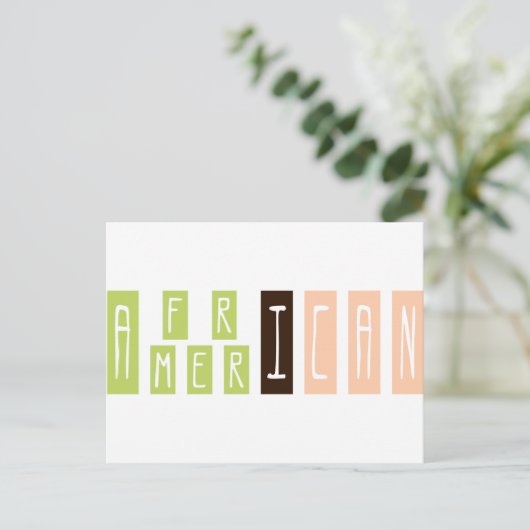 Afrikaanse Amerikaan Briefkaart (Staand voorkant)