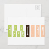 Afrikaanse Amerikaan Briefkaart (Voorkant / Achterkant)