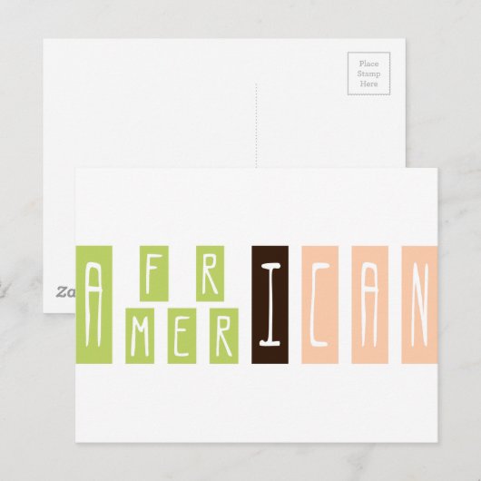 Afrikaanse Amerikaan Briefkaart (Voorkant / Achterkant)