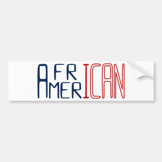 Afrikaanse Amerikaan Bumpersticker (Voorkant)