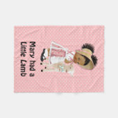 Afrikaanse Amerikaan Maria had een kleine Lamb-Bab Fleece Deken (Voorkant (Horizontaal))
